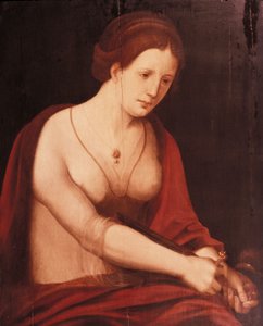 De dood van Lucretia door Master of the Female Half Lengths