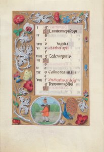 Uren van Koningin Isabella de Katholieke, Koningin van Spanje:  Fol. 10v, september door Master of the First Prayerbook of Maximillian