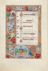 Getijdenboek van koningin Isabella de Katholieke, koningin van Spanje: Fol. 10v, september, ca. 1500 door Master of the First Prayerbook of Maximillian