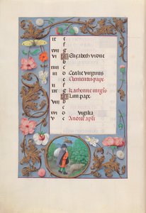 Getijdenboek van Koningin Isabella de Katholieke, Koningin van Spanje: Fol. 12v, November, ca. 1500
