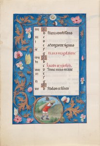 Uren van Koningin Isabella de Katholieke, Koningin van Spanje:  Fol. 8v, Juli door Master of the First Prayerbook of Maximillian