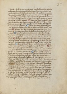 Historiated Initial P: stortbui van padden, boomkikkers en ongedierte door Master of the Geneva Boccaccio
