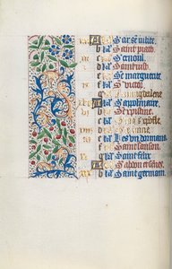 Getijdenboek Gebruik van Rouen: fol. 7v, ca. 1470 door Master of the Geneva Latini