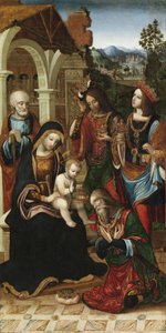 De aanbidding der wijzen, ca. 1503-10 door Master of the Glasgow Adoration