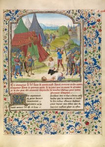 De executie van Filotas door Master of the Jardin de vertueuse consolation