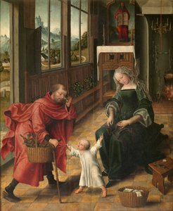 De Heilige Familie door Master of the Legend of St. Madeleine