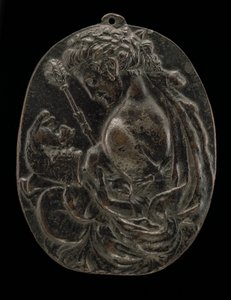 Een Bacchante door Master of the Martelli Mirror