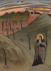Sint Antonius de Abt in de wildernis, ca. 1435 door Master of the Osservanza