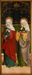 Sint Elizabeth van Hongarije en Sint Margaretha door Master of the Sacristy of Kaufbeuren
