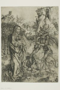 De verleiding van Christus door Master of the Strache Altar