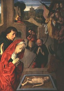 De Geboorte van Christus, 1500 door Master of the Virgo Inter Virgines