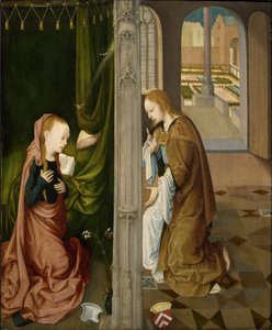 De Annunciatie door Master of the Virgo Inter Virgines