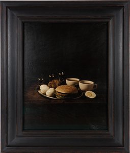 Last Meal on Death Row, Gary Gilmore, 2012 (digitale transferprint op perkament van geitenleer) door Mat Collishaw