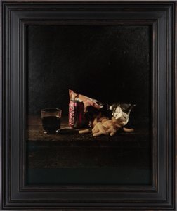 Laatste maaltijd op death row, Louis Jones Junior, 2012 (digitale transferprint op perkament van geitenleer) door Mat Collishaw