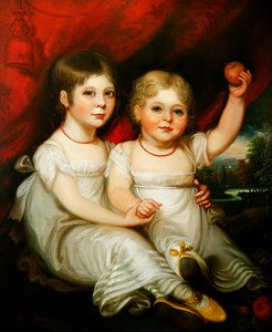 Portret van twee jonge meisjes
