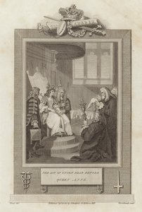 De Act of Union voorgelezen aan koningin Anne door Mather Brown