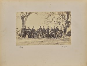 Burnside en personeel door Mathew B. Brady
