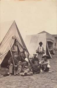[Kampscène met soldaten van de 22e New York State Militia, Harper