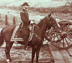 Generaal William T. Sherman (1820-91) in Atlanta, GA door Mathew Brady