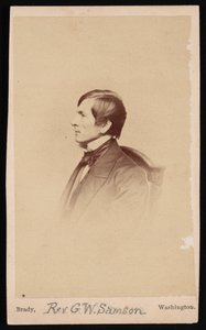 Portret van ds. George Whitefield Samson 1819-1896, voor 1896