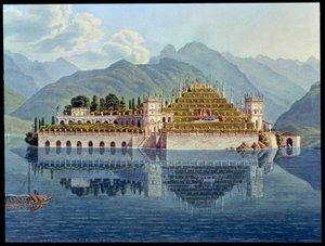 De terrastuinen, Isola Bella, Lago Maggiore, Italië, 1819