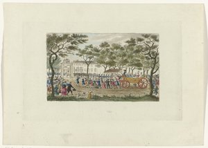 Inhaling van de prinses van Oranje en de kinderen, 1787
