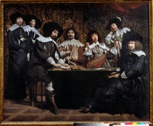 Amateurbijeenkomsten of academie Reünie van kunstenaars en intellectuelen