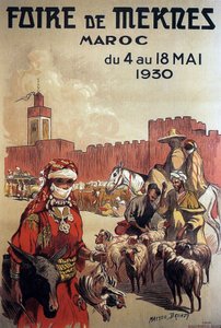 poster voor de beurs van Meknes, Marokko door Matteo Brondy