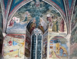 Scènes uit het leven van St. Johannes de Doper, uit de kapel van St. Jean, 1346-48 door Matteo Giovanetti