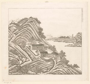 Gezicht op een deel van het keizerlijk zomerpaleis in Chengde (Jehol) te China door Matteo Ripa
