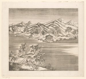 Gezicht op een deel van het keizerlijk zomerpaleis in Chengde (Jehol) te China door Matteo Ripa