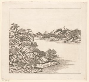 Gezicht op een deel van het keizerlijk zomerpaleis in Chengde (Jehol) te China door Matteo Ripa