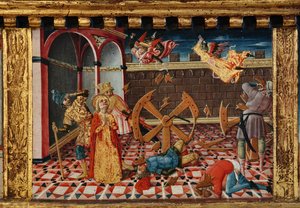 Madonna en Kind met Heiligen Jacobus, Augustinus, Bernardinus en Margaretha, eerste decennia van de 14e eeuw