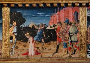 Madonna en Kind met Heiligen Jacobus, Augustinus, Bernardinus en Margaretha, eerste decennia van de 14e eeuw door Matteo di (c.1430 95) Giovanni