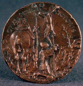 Medaille ter ere van Sigismondo Pandolfo Malatesta Keerzijde door Matteo di Andrea de Pasti