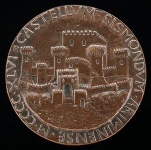 Het Kasteel van Rimini [omgekeerd], 1446 door Matteo di Andrea de Pasti