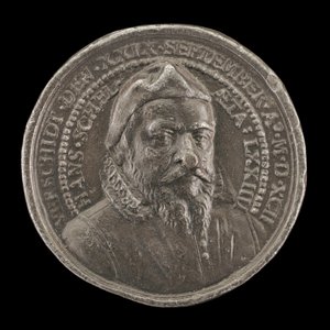 Hans Schel, 1518-1592, Patriciër van Neurenberg [voorzijde], 1592 door Matthäus Carl