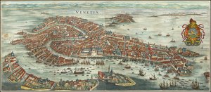1636 Vogelvlucht van Venetië door Matthäus Merian door Matthaus Merian