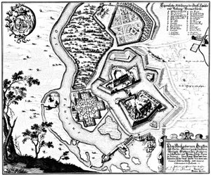 Bremervörde, Nedersaksen, Duitsland door Matthaus Merian