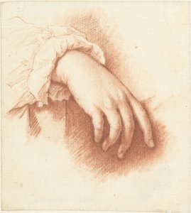 Studie van een rechterhand