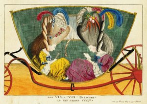 De vis-à-vis bisected, of de dames coop door Matthew Darly