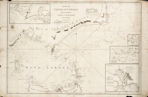 Kaart van Bass Strait door Matthew Flinders
