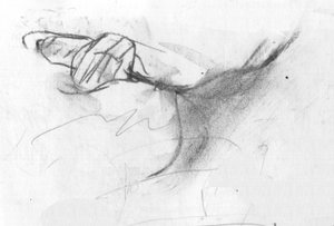 vouw, 2007 (houtskool)