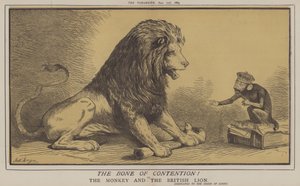 Het geschilpunt! of, De aap en de Britse leeuw