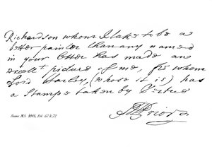 Deel van een brief van dichter Matthew Prior, laat 17e-begin 18e eeuw, 1840