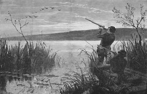 Eendenschieten op Saratoga Lake door Matthew Somerville Morgan