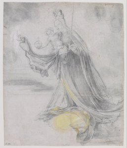 Maagd en Kind in de Wolken, ca. 1509-1511 door Matthias Grünewald