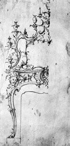 Ontwerp voor een schoorsteenmantel, 1750s, 1929