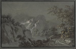 Italiaans landschap door Matthias Rudolf Toma