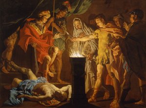Mucius Scaevola in aanwezigheid van Lars Porsenna